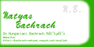 matyas bachrach business card